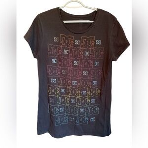 DC Black Multicolor Logo Short Sleeve Tee